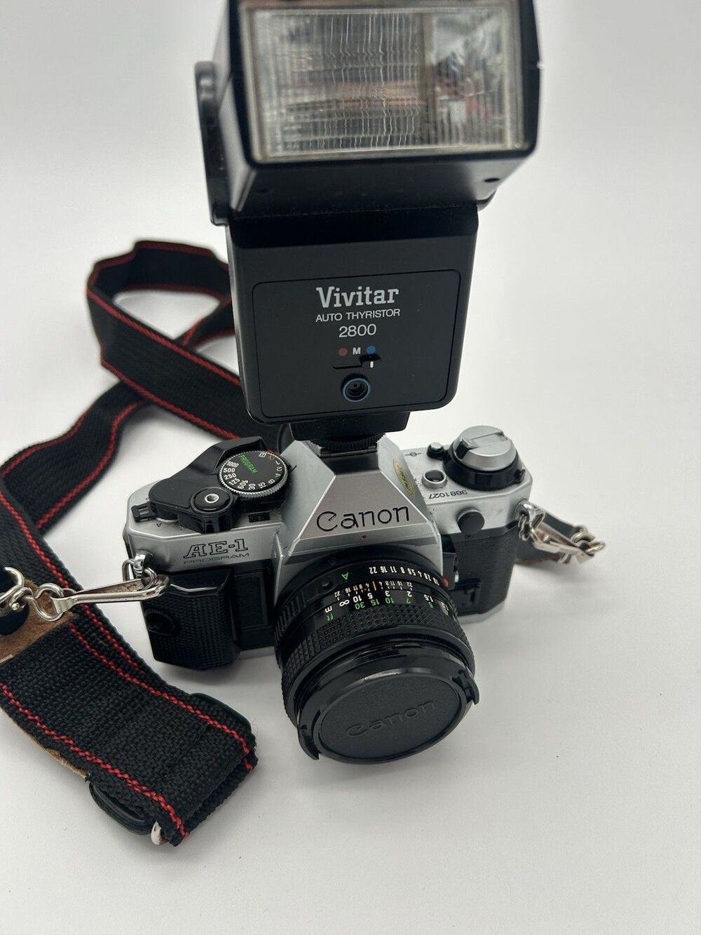 Canon AE-1 Program 35mm SLR Film Camera w/ Canon FD 50mm f/1.8 Lens
